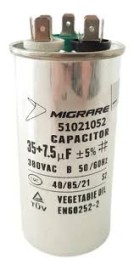 CAPACITOR PERMANENTE ALUMINIO 35+7,5UF 380V 3 POLOS