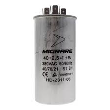 CAPACITOR PERMANENTE ALUMINIO 40+2,5UF 380V 3 POLOS